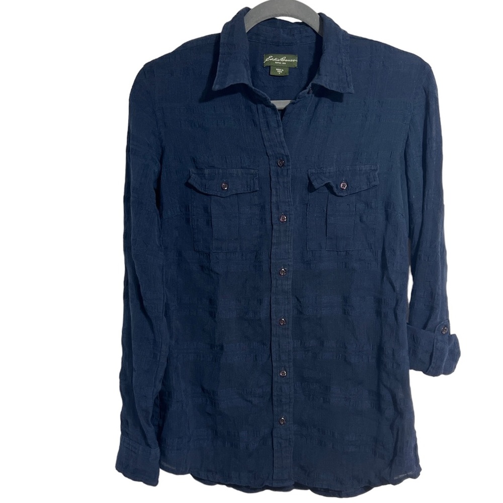 Eddie Bauer SM Collared Button Down Blouse